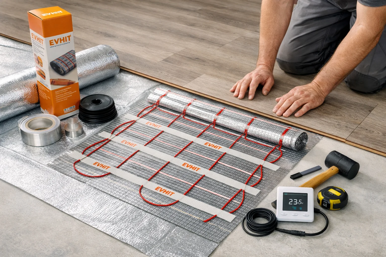 Тёплый пол под кварцвинил без стяжки: обзор системы EVHIT от Теплолюкс
